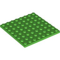 Lego destička 8x8, světle zelená (6396549)